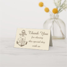 Náutico Obrigado A Enviar Anchor Brown Weding Love