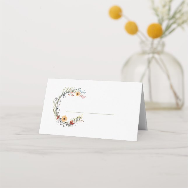 Cartão De Mesa Nome da coroa silvestre (Frente)