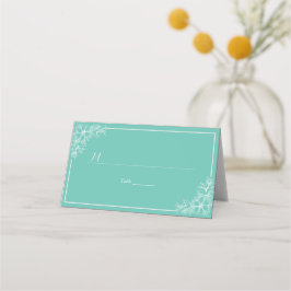 Cartão De Mesa Nome da Mesa Floral Branca Moderna