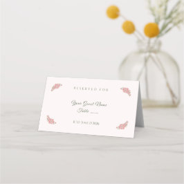 Cartão De Mesa Nome Personalizado Rubor Jardim Casamento Mesa