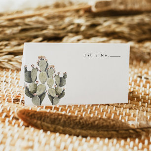 Cartão De Mesa Norah - Aquarela Boêmian Prickly Pear Cactus