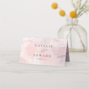 Cartão De Mesa Nós fazemos casamento floral de aquarela