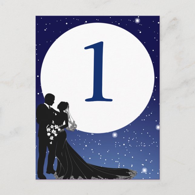 Cartão de Mesa noturno entrelaçado (Frente)