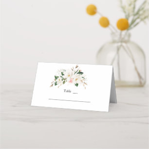 Cartão De Mesa Número da Mesa de Casamento Dourado da Magnolia Br