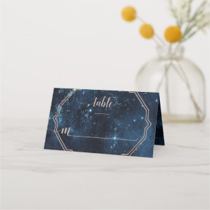 Cartão De Mesa Número da Tabela de Casamento da Galáxia Celestial