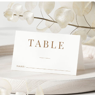 Cartão De Mesa Número da Tabela de Casamento de Tipografia Dourad