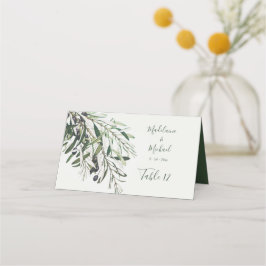 Cartão De Mesa Número da Tabela de Casamento Elegante do Branch