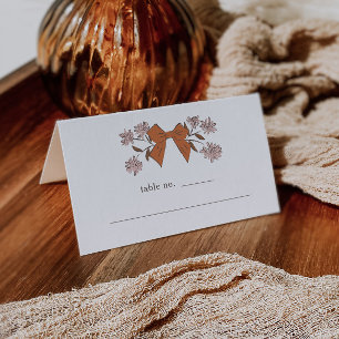 Cartão De Mesa Número da Tabela de Casamento Floral do Arco Terra