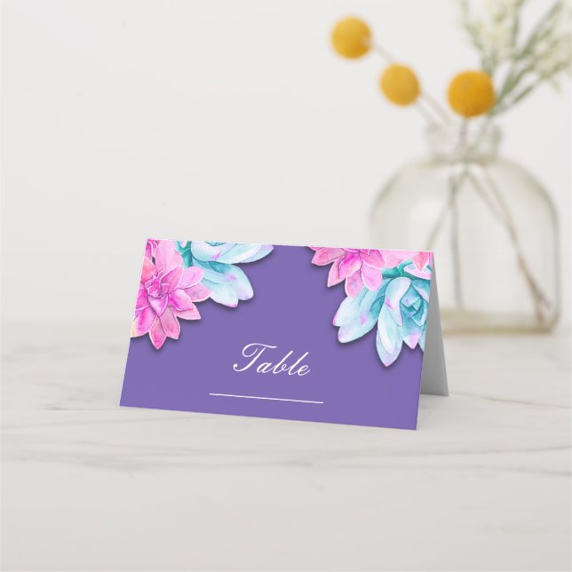 Cartão De Mesa Número da Tabela Fiesta Moderna do Ultra Violet Su (Frente)