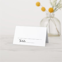 Número da Tabela Moderna de Casamentos Elegante Si