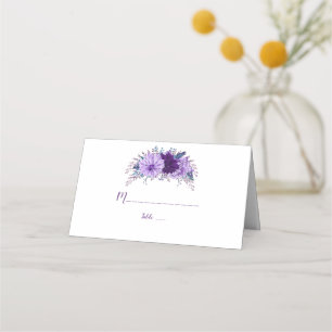 Cartão De Mesa Número da Tabela Plumar Puro de Lavanda Boho