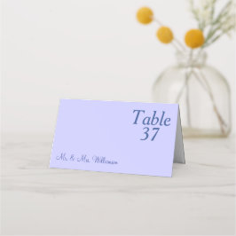 Cartão De Mesa Número da Tabela RSVP de Casamento Periwinkle