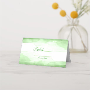 Cartão De Mesa Número de mesa de aquarela verde lima brilhante as