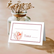 Número de Mesa de Casamento de Flores Silvestres B