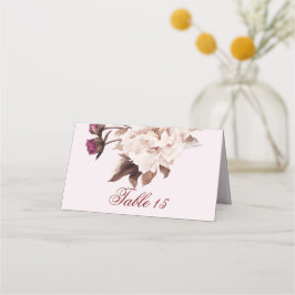 Cartão De Mesa Número de Tabela de Casamento Floral de Peony de C