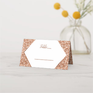 Cartão De Mesa Número de Tabela de Confetti com Glitter Dourado r