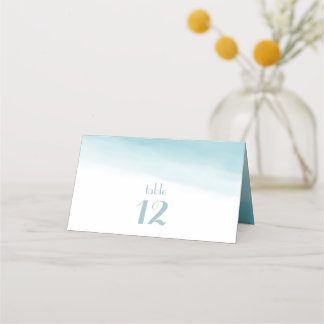 Cartão De Mesa Números de Tabela de Ombre Azul do Mar Mediterrâne
