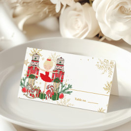 Cartão De Mesa O Ballet de Natal O Quebra-Nozes Blonde Vermelho T