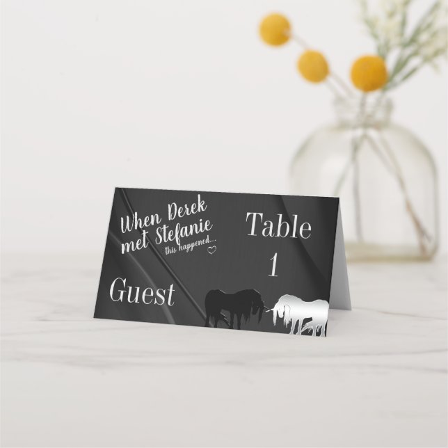 Cartão De Mesa O Casamento Místico Do Unicórnio (Quando O Marido  (Frente)