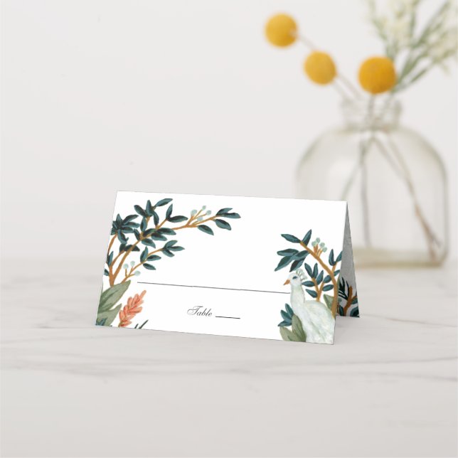 Cartão De Mesa O Pavão (Frente)