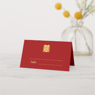 Cartão De Mesa Obrigado floral, seu logo do casamento chinês, dup