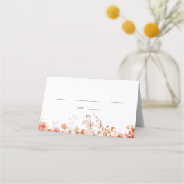 Cartão De Mesa Orange Fall Floral Wedding
