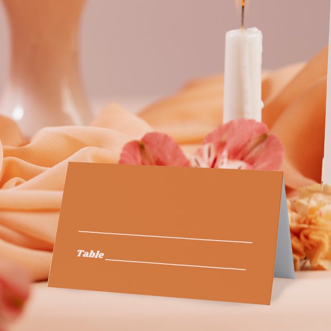 Cartão De Mesa Orange Tropical Disco Wedding (Criador carregado)