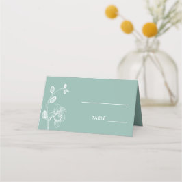 Cartão De Mesa Orquídeas elegantes florais românticos de casament