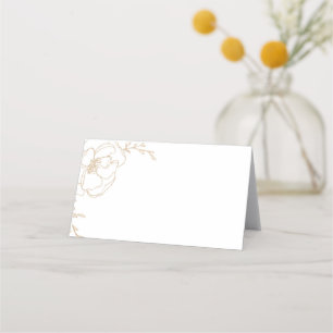 Cartão De Mesa Ouro Blossoms Floral Wedding Design