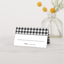 Padrão de Gingham de País Negro e Branco