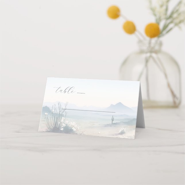 Cartão De Mesa Paisagem Desértica Pastel Sonhadora (Frente)