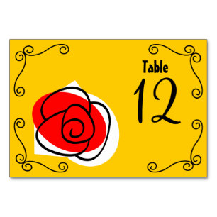 cartão de mesa paisagem Spanish Rose Corners