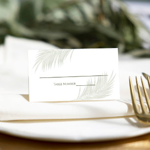 Cartão De Mesa Palma Elegante De Casamento Deixa Sentado Receptor