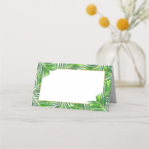 Cartão De Mesa Palma Tropical Moderna Sai com Dourado