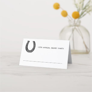 Cartão De Mesa Partido Elegante Clássico de Derby de Corrida de 