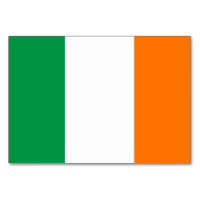 Cartão de mesa patriótico com a Bandeira da Irland