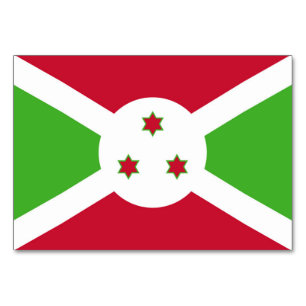 Cartão de mesa patriótico com a bandeira do Burund