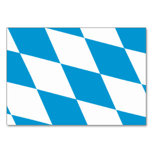 Cartão de mesa Patriótico com Bandeira da Bavier