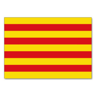 Cartão de mesa Patriótico com Bandeira da Catalunh