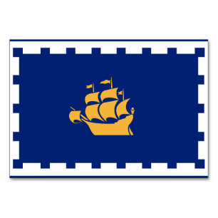 Cartão de mesa Patriótico com Bandeira da Cidade d