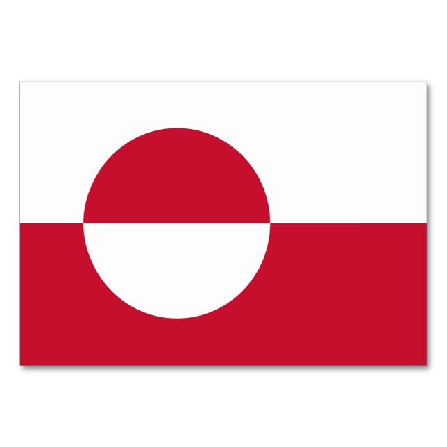 Cartão de mesa Patriótico com Bandeira da Gronelân (Verso)