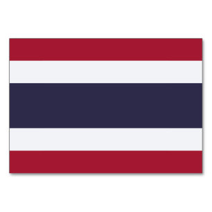 Cartão de mesa Patriótico com Bandeira da Tailândi