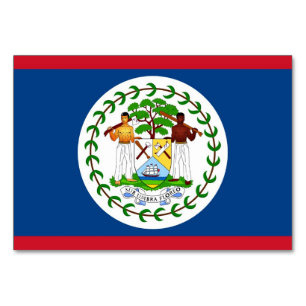 Cartão de mesa Patriótico com Bandeira de Belize