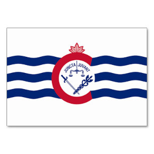 Cartão de mesa Patriótico com Bandeira de Cincin