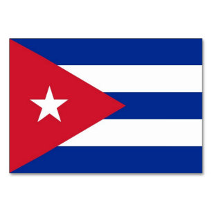 Cartão de mesa Patriótico com Bandeira de Cuba