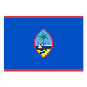 Cartão de mesa Patriótico com Bandeira de Guam