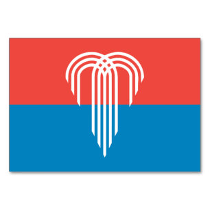 Cartão de mesa Patriótico com Bandeira de Kansas C