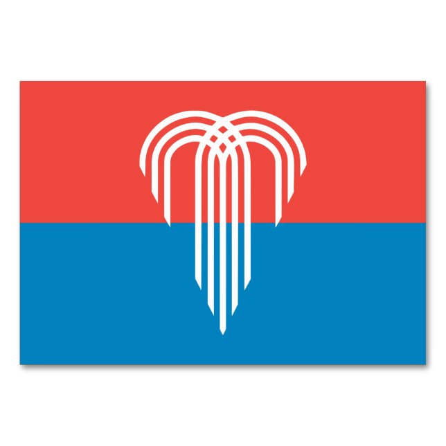 Cartão de mesa Patriótico com Bandeira de Kansas C (Frente)