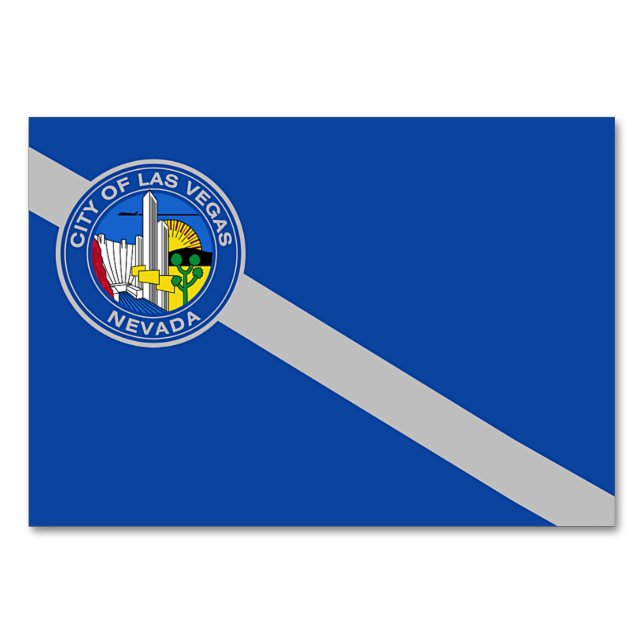 Cartão de mesa Patriótico com Bandeira de Las Vega (Frente)