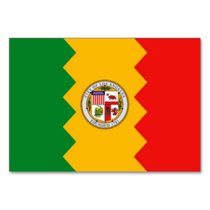 Cartão de mesa Patriótico com Bandeira de Los Ange